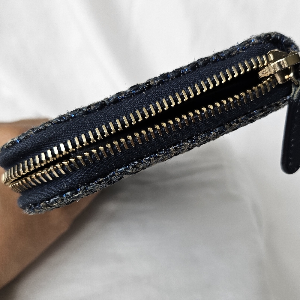 EUC Chanel Deauville Tweed Continental Long Wallet - Picture 4 of 10